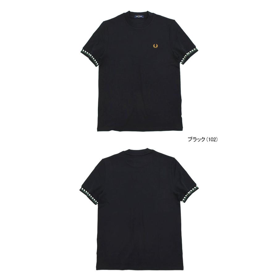 FRED PERRY（フレッドペリー） Tシャツ 半袖 メンズ ジャカード カフ