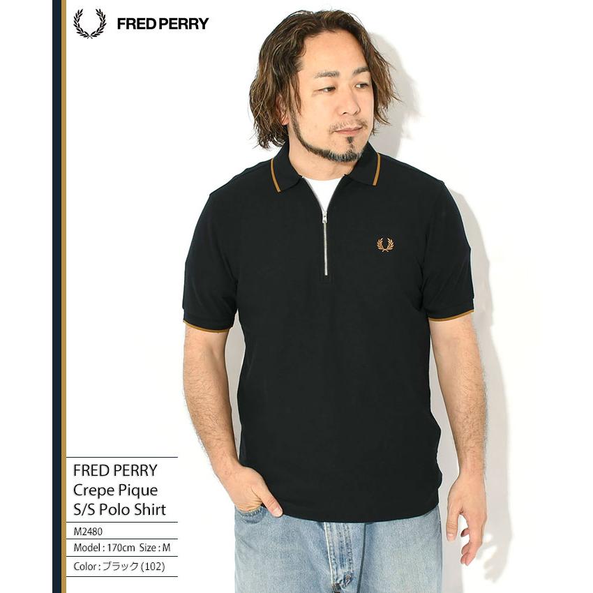 FRED PERRY（フレッドペリー） ポロシャツ 半袖 メンズ クレープ ピケ