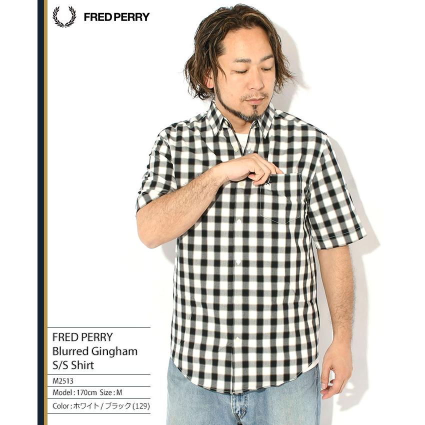 FRED PERRY（フレッドペリー） シャツ 半袖 メンズ ブラード ギンガム