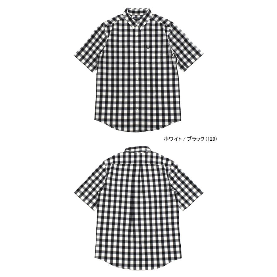 【最終値下げ】FRED PERRY ギンガムニットシャツ FRED PERRY（フレッドペリー） シャツ 半袖 メンズ ブラード ギンガム