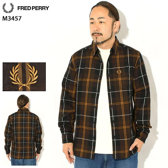 FRED PERRY（フレッドペリー） シャツ 長袖 メンズ ツイル タータン