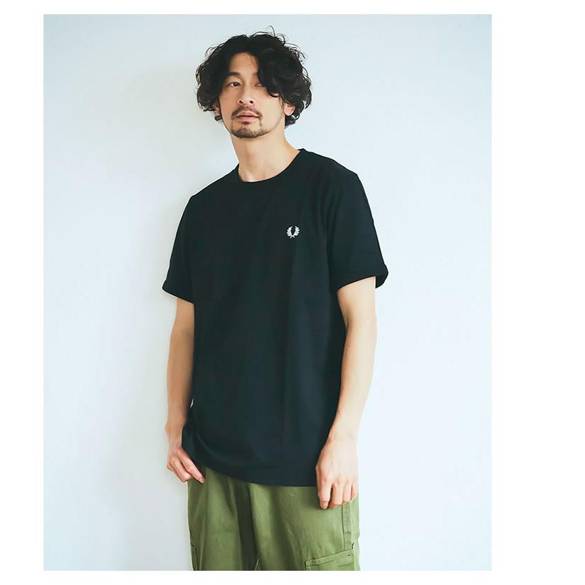 Tシャツ(半袖/袖なし) High Neck Fred Perry T-Shirt FRED PERRY（フレッドペリー） Tシャツ メンズ FRED PERRY Twin Tipped