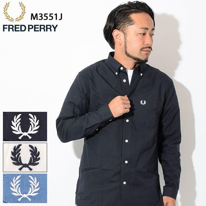 フレッドペリー シャツ 長袖 FRED PERRY メンズ クラシック オックスフォード(M3551J Classic Oxford L/S Shirt トップス)｜icefield