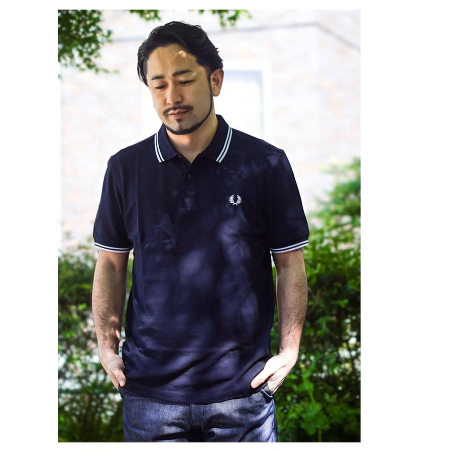 フレッドペリー ポロシャツ 半袖 FRED PERRY メンズ ツイン ティップド フレッドペリー ( M3600 Twin Tipped Polo 鹿の子 ポロ )｜icefield｜05