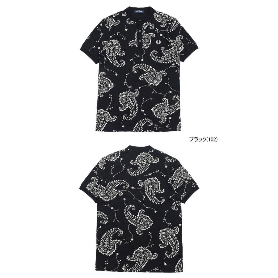 FRED PERRY（フレッドペリー） ポロシャツ 半袖 メンズ ペイズリー