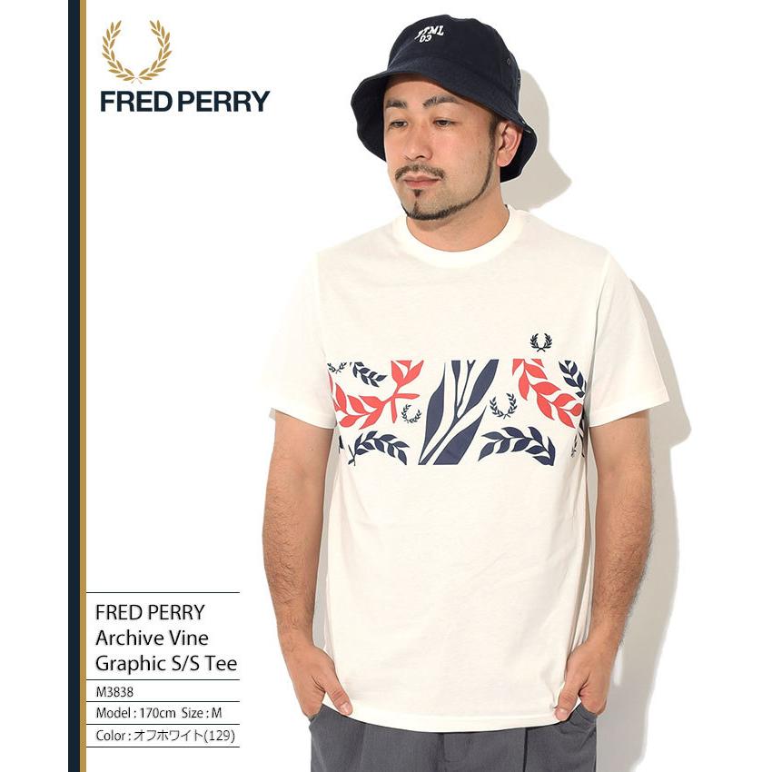 フレッドペリー Tシャツ 半袖 FRED PERRY メンズ アーカイブ バイン グラフィック(M3838 Archive Vine Graphic S/S Tee T-SHIRTS カットソー)｜icefield｜04