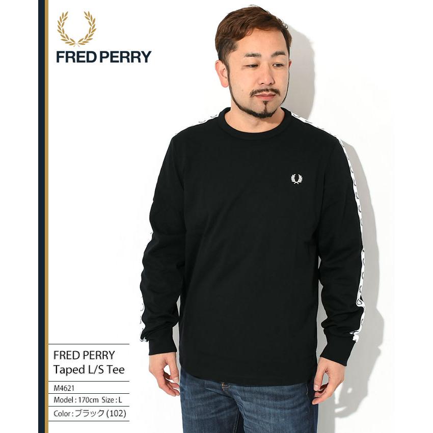 フレッドペリー Tシャツ 長袖 FRED PERRY メンズ テープド ( M4621 Taped L/S Tee T-SHIRTS カットソー トップス )｜icefield｜05