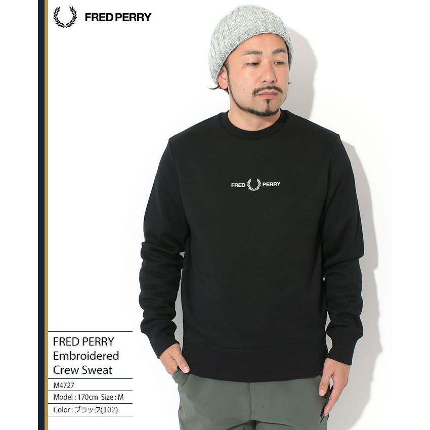 FRED PERRYフレッドペリー クルーネックスウェット XL FRED PERRY フレッドペリー トレーナー メンズ エンブロイダード