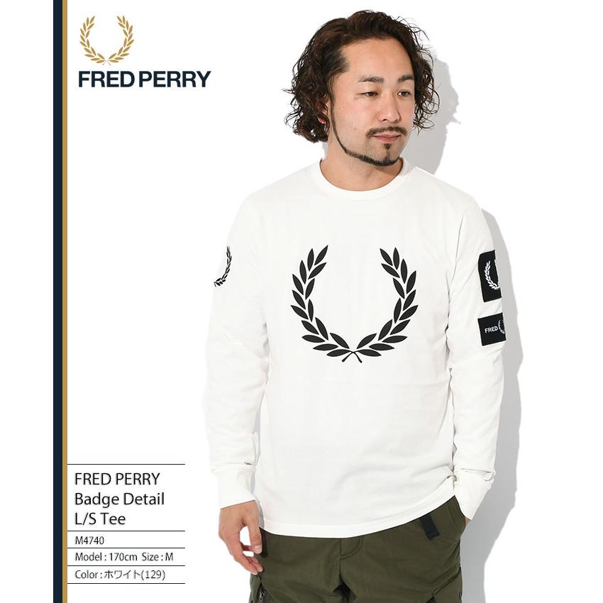 FRED PERRY フレッドペリー ロンT Tシャツ 長袖 メンズ バッジ FRED PERRY フレッドペリー ロンT Tシャツ 長袖 メンズ バッジ