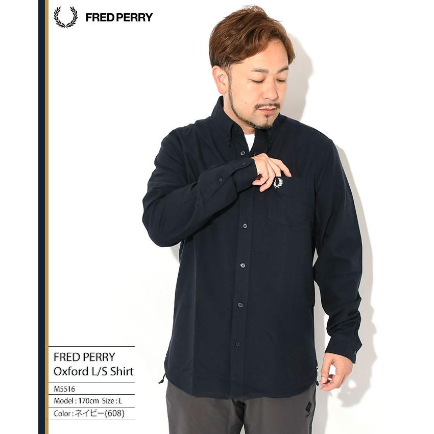 FRED PERRY（フレッドペリー） シャツ 長袖 メンズ オックスフォード