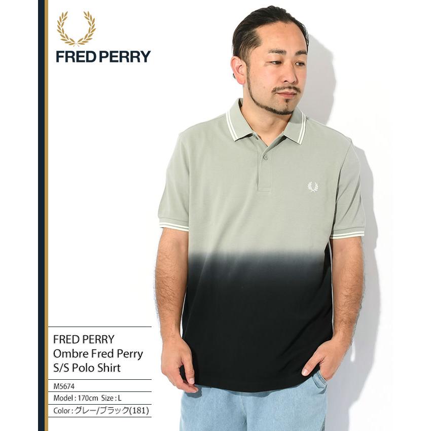 FRED PERRY フレッドペリー ポロシャツ 半袖 メンズ オンブレ FRED PERRY フレッドペリー ポロシャツ 半袖 メンズ オンブレ