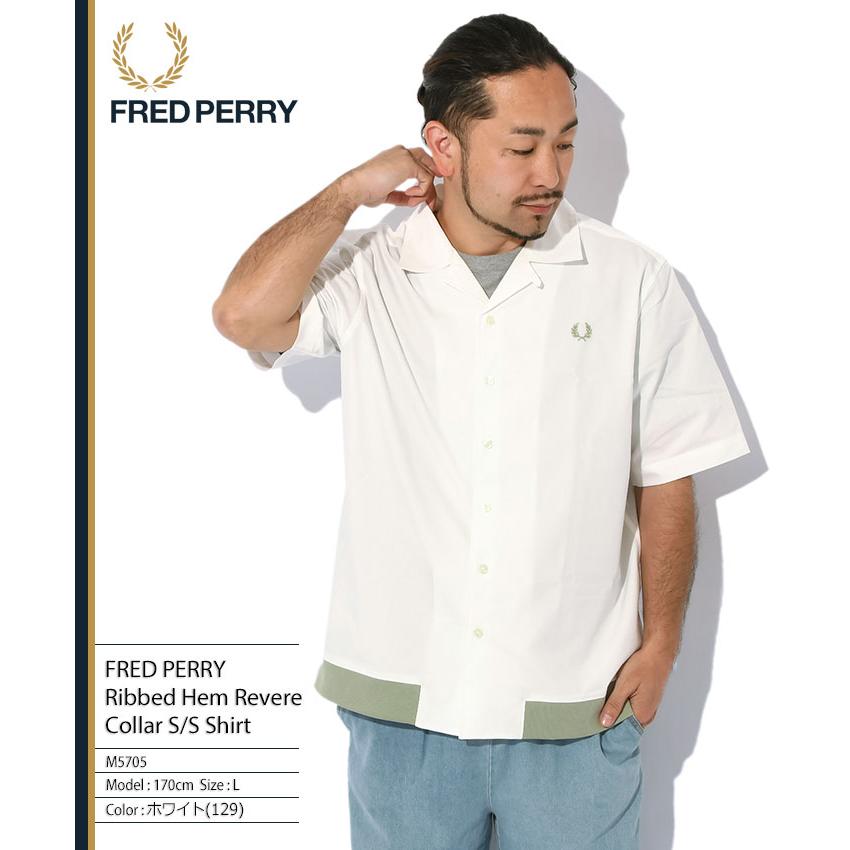 FRED PERRY（フレッドペリー） シャツ 半袖 メンズ リブド ヘム リビア