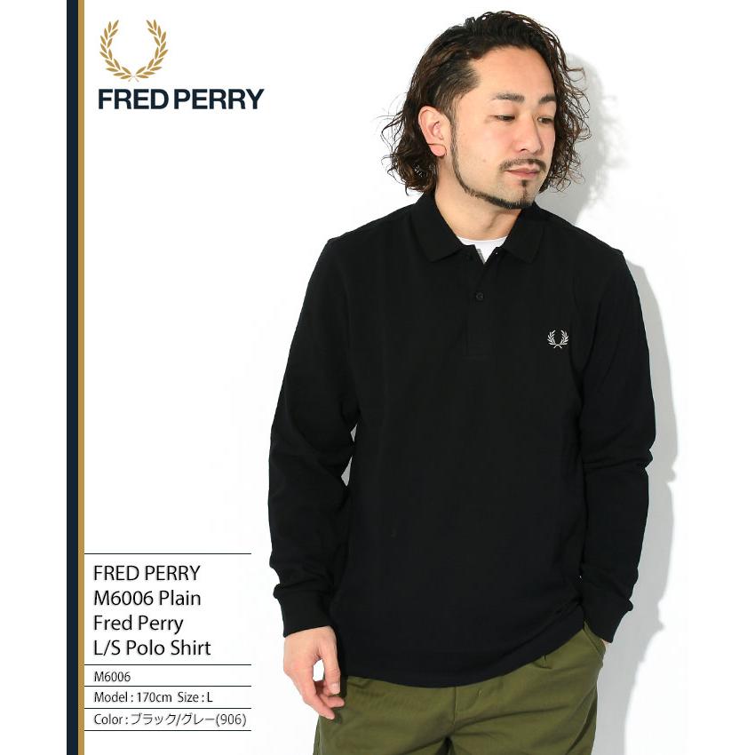 フレッドペリー ポロシャツ 長袖 FRED PERRY メンズ M6006 プレーン フレッド ペリー ( M6006 Plain Fred Perry L/S Polo Shirt 鹿の子 ポロ トップス )｜icefield｜07