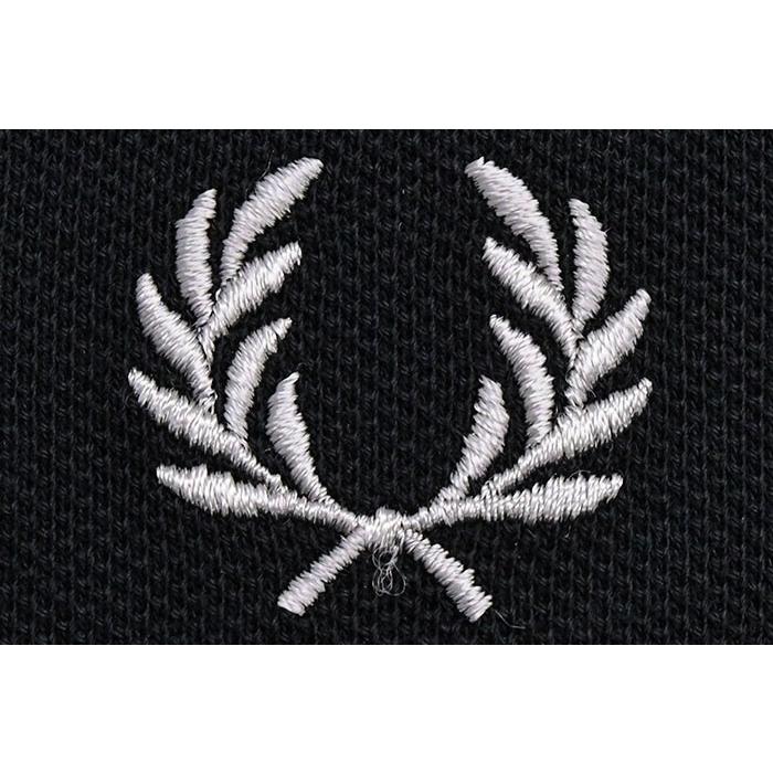 フレッドペリー Fred Perry ロゴ刺繍 長袖 ポロシャツ 黒 鹿の子 L FRED PERRY フレッドペリー ポロシャツ ロゴ刺繍 長袖 ブラック