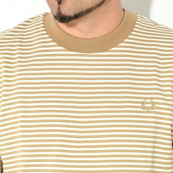 フレッドペリー Tシャツ 半袖 FRED PERRY メンズ ファイン ストライプ ヘビー ウエイト ( M6581 Fine Stripe Heavy Weight S/S Tee カットソー )[M便 1/1]｜icefield｜05