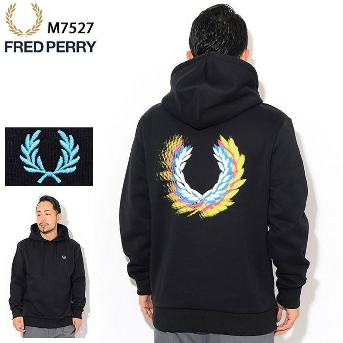 フレッドペリー プルオーバー パーカー FRED PERRY メンズ プロセス カラー フーデッド スウェット(M7527 Process Colour Hooded Sweat)｜icefield