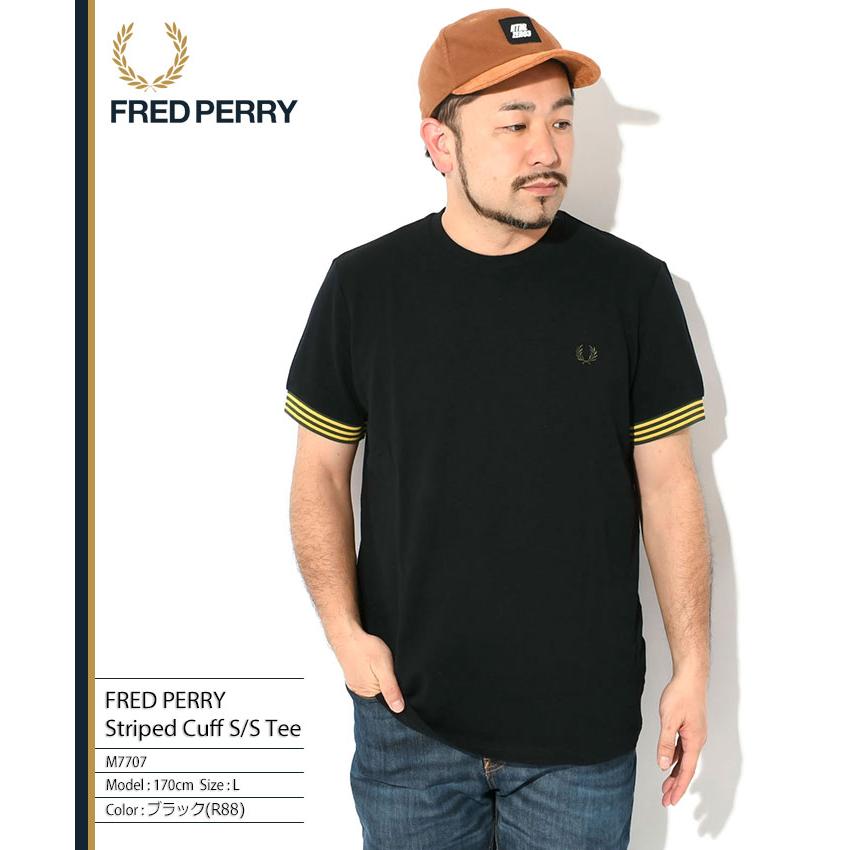 フレッドペリー 半袖ストライプTシャツ FRED PERRY (フレッドペリー) ファイン ストライプ Tシャツ