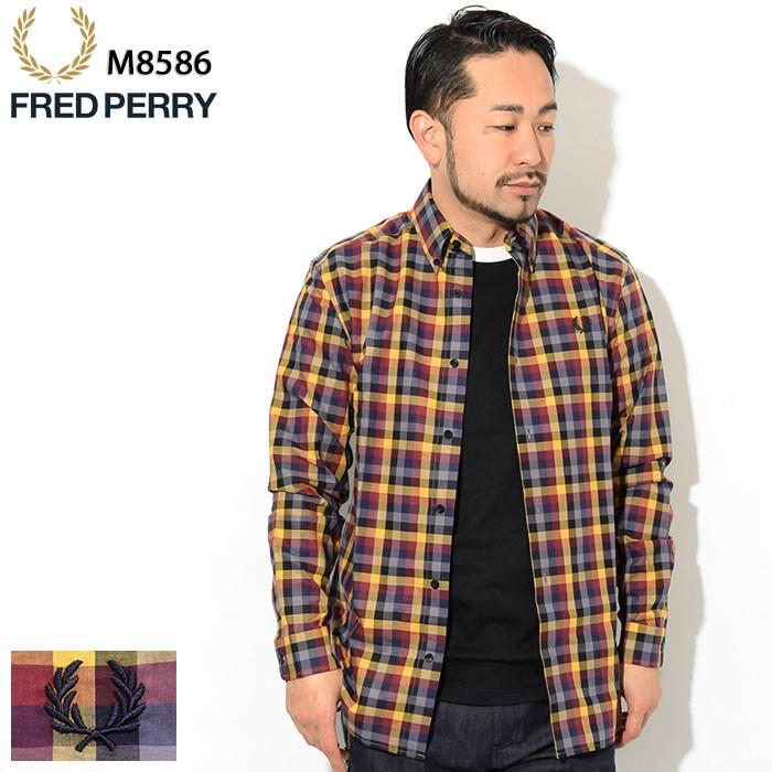 フレッドペリー シャツ 長袖 FRED PERRY メンズ 5 カラー ギンガム ( M8586 5 Colour Gingham L/S Shirt ボタンダウン ギンガムチェック )｜icefield