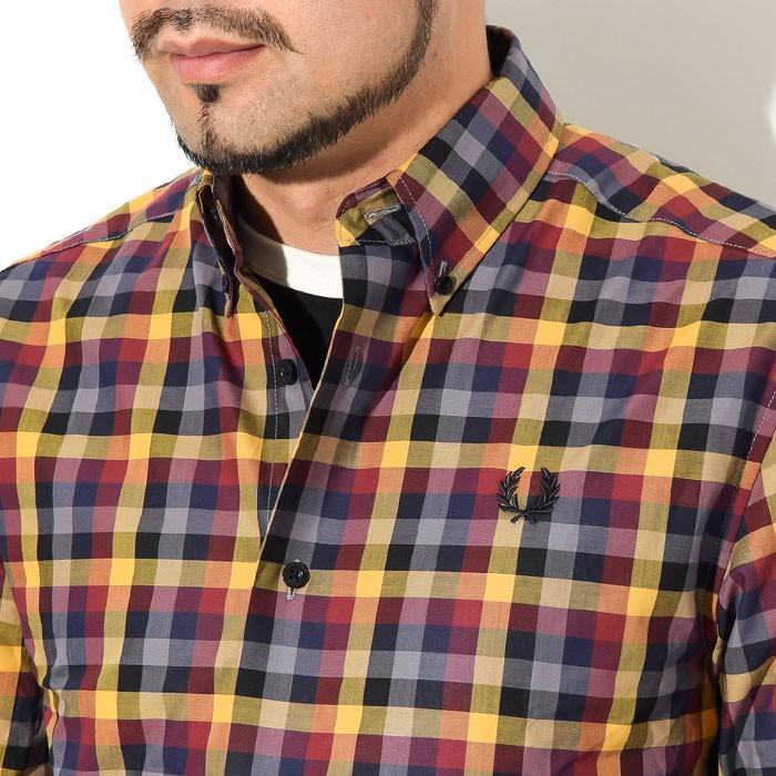 フレッドペリー シャツ 長袖 FRED PERRY メンズ 5 カラー ギンガム ( M8586 5 Colour Gingham L/S Shirt ボタンダウン ギンガムチェック )｜icefield｜04