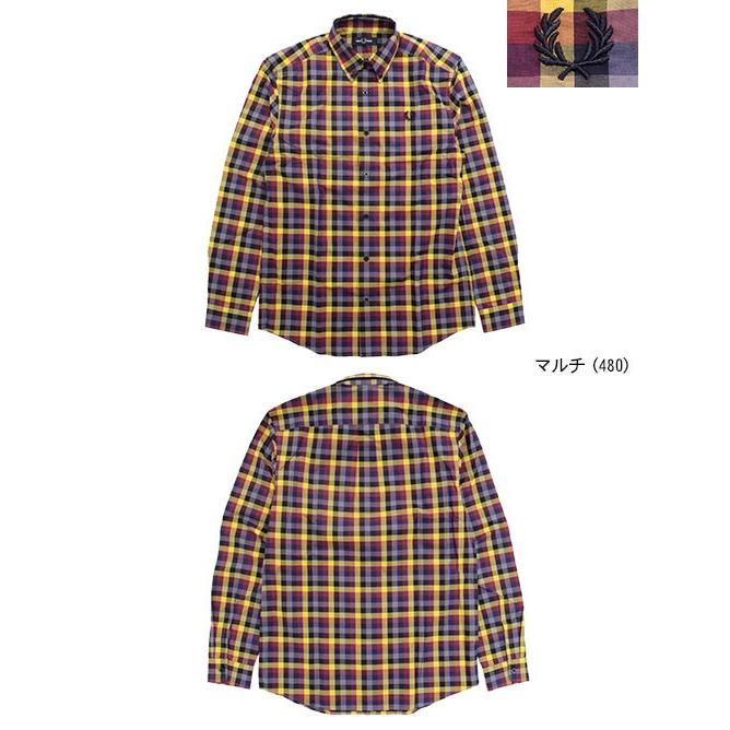 フレッドペリー シャツ 長袖 FRED PERRY メンズ 5 カラー ギンガム ( M8586 5 Colour Gingham L/S Shirt ボタンダウン ギンガムチェック )｜icefield｜06