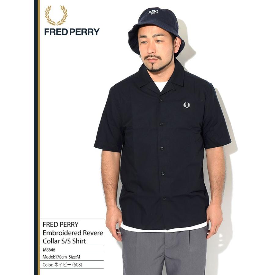 FRED PERRY フレッドペリー シャツ 半袖 メンズ エンブロイダー
