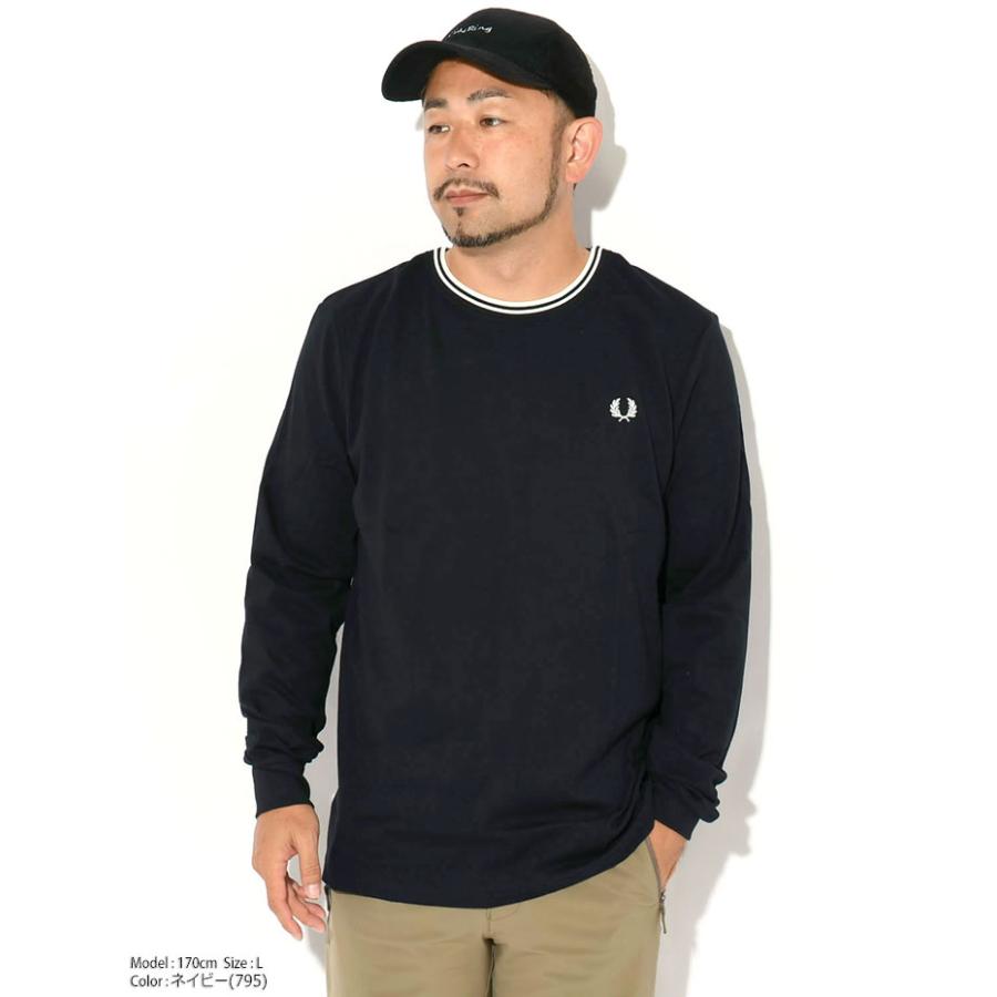 FRED PERRY フレッドペリー ロンT Tシャツ 長袖 メンズ ツイン