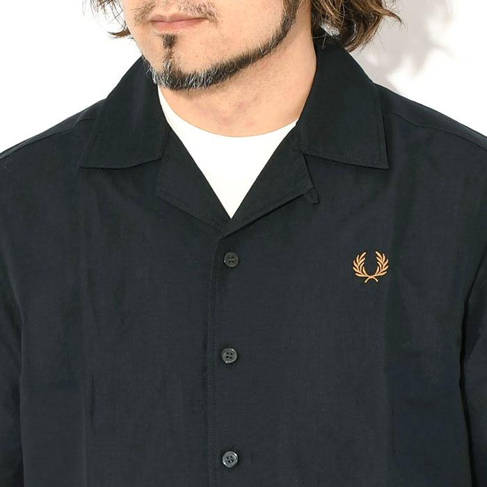 FRED PERRY（フレッドペリー） シャツ 半袖 メンズ リネン ブレンド