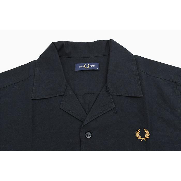 FRED PERRY（フレッドペリー） シャツ 半袖 メンズ リネン ブレンド
