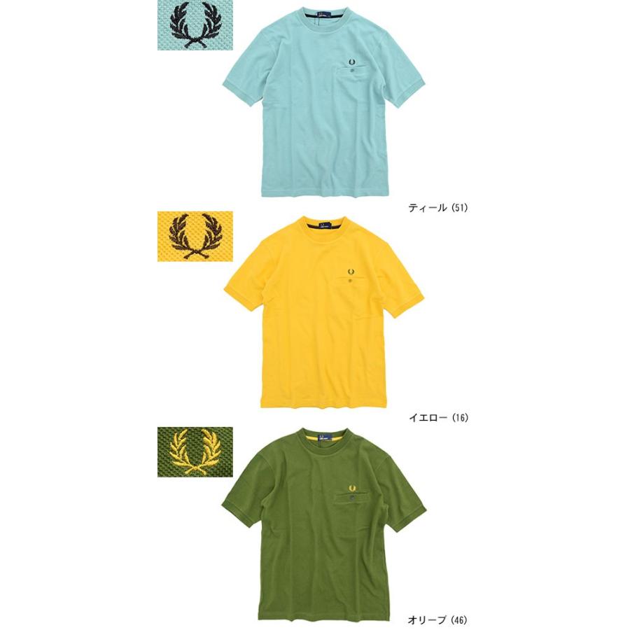FRED PERRY フレッドペリー Tシャツ 半袖 メンズ ピケ ポケット