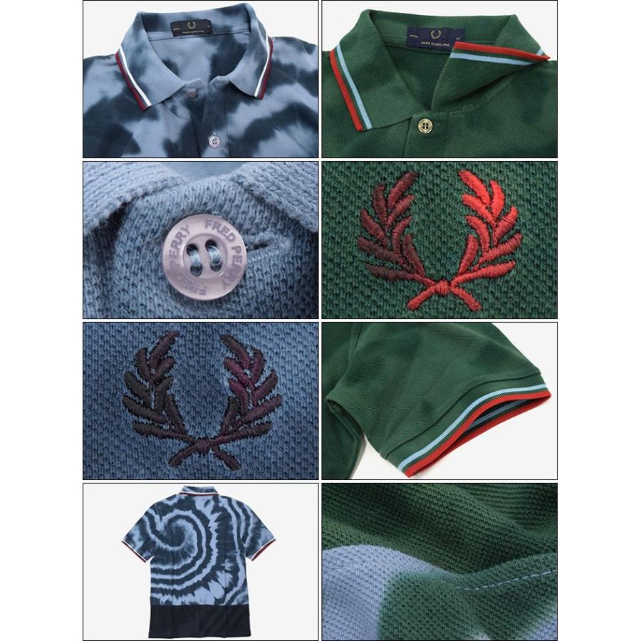 FRED PERRY フレッドペリー ポロシャツ 半袖 メンズ タイダイ FRED PERRY フレッドペリー ポロシャツ 半袖 メンズ タイダイ