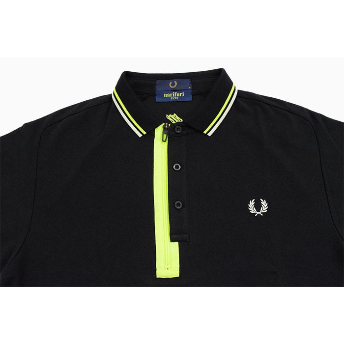 フレッドペリー ポロシャツ 半袖 FRED PERRY メンズ ナリフリ プラケット ディテール クイック ドライング コラボ ( narifuri Polo SM8080 )｜icefield｜07