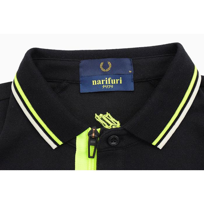 フレッドペリー ポロシャツ 半袖 FRED PERRY メンズ ナリフリ プラケット ディテール クイック ドライング コラボ ( narifuri Polo SM8080 )｜icefield｜09