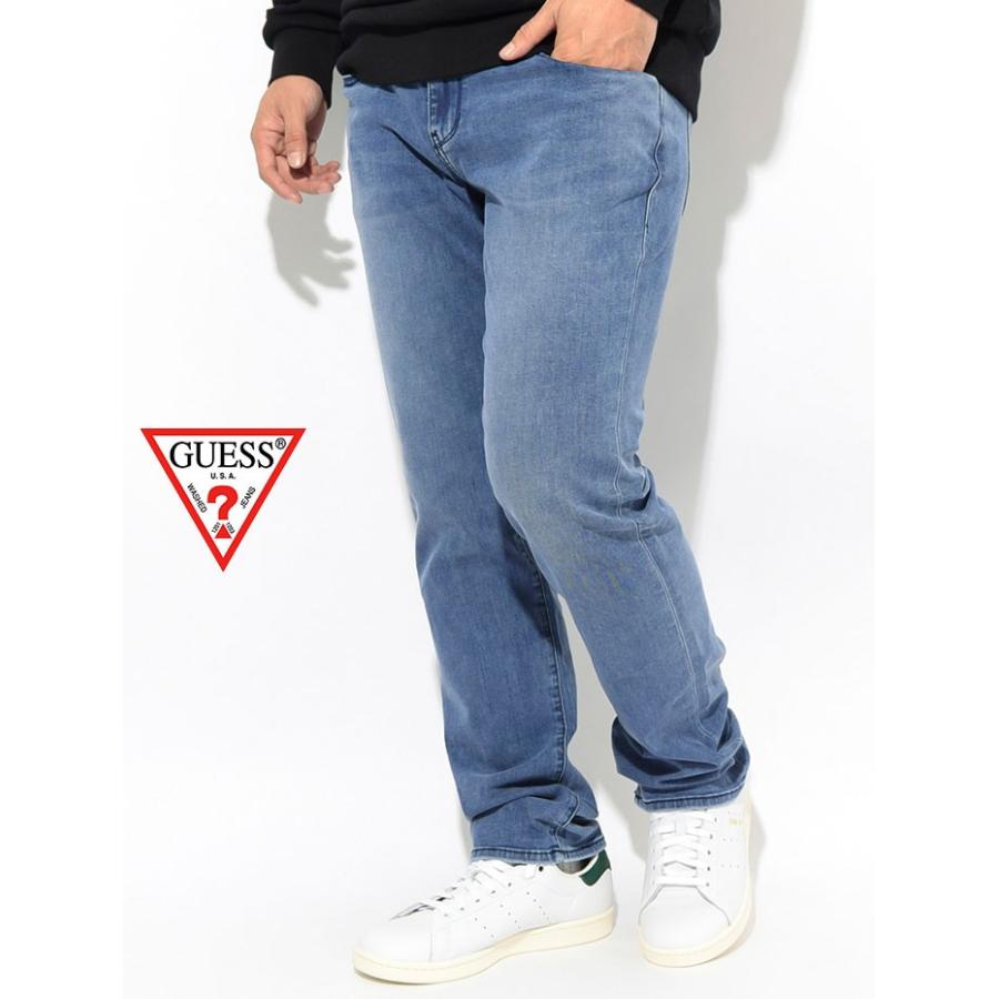 GUESS デニムパンツ ストレッチデニム ゲス ジーパン ジーンズ ロゴ　M セール】Denim Pants デニムパンツ ジーンズ（デニムパンツ