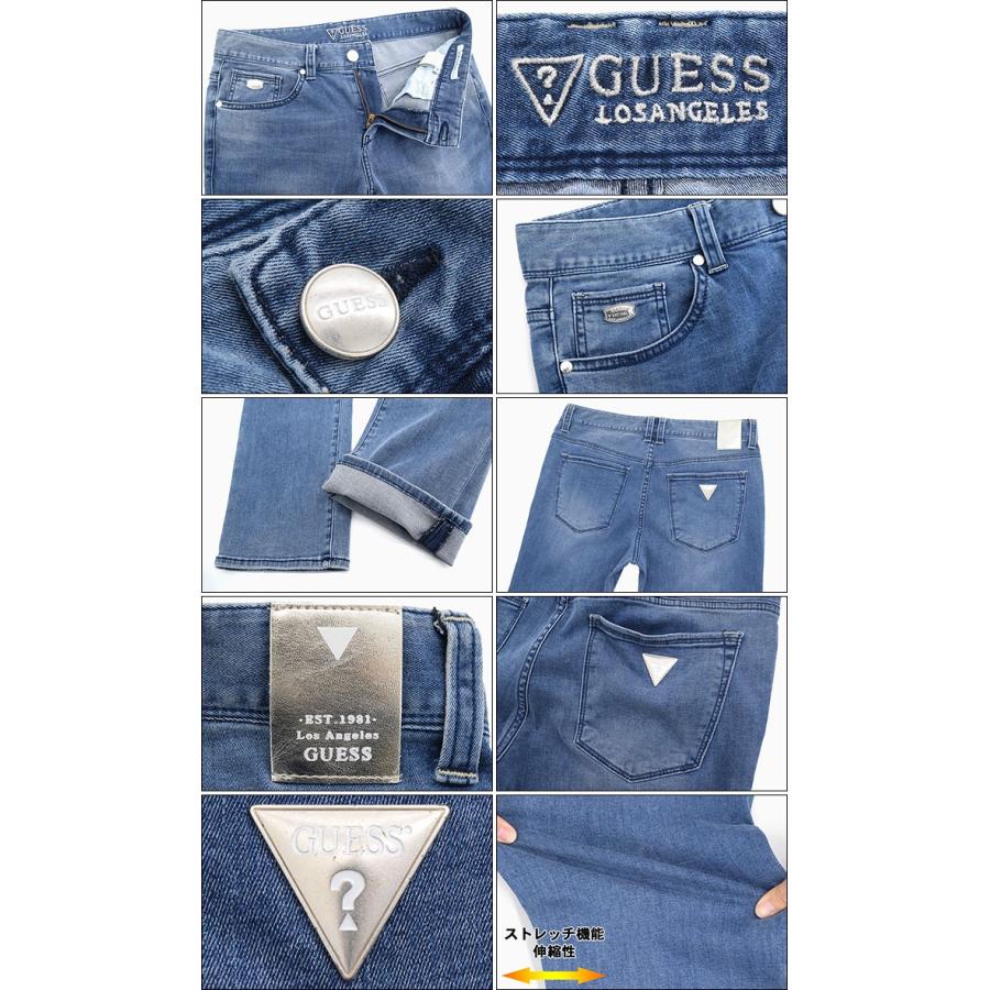 GUESS デニムパンツ ストレッチデニム ゲス ジーパン ジーンズ ロゴ　M セール】Denim Pants デニムパンツ ジーンズ（デニムパンツ