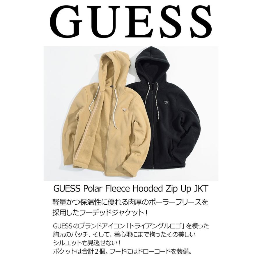   フリースジャケット GUESS ゲス ジャケット メンズ ポーラー フリース フーデッド