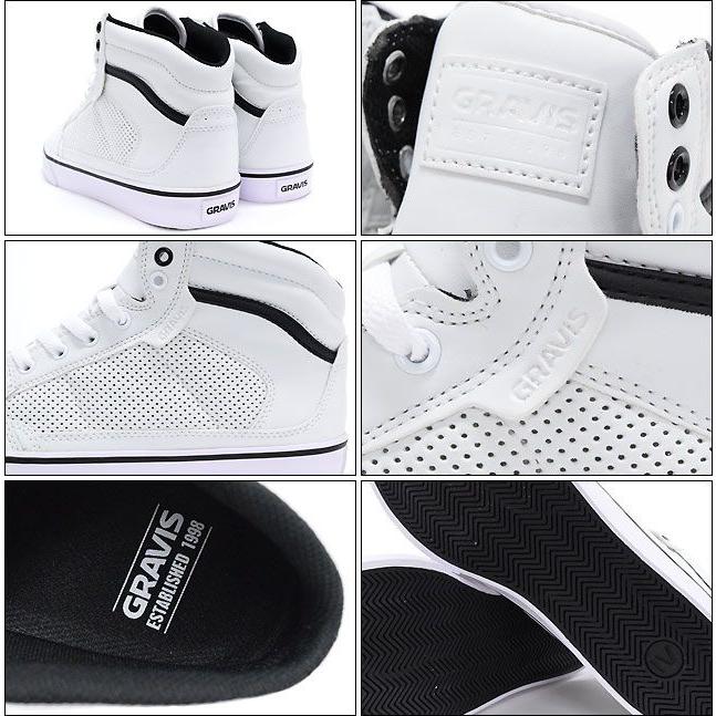 gravis グラビス スニーカー ローダウン ハイカット White/Black gravis グラビス スニーカー ローダウン ハイカット White/Black