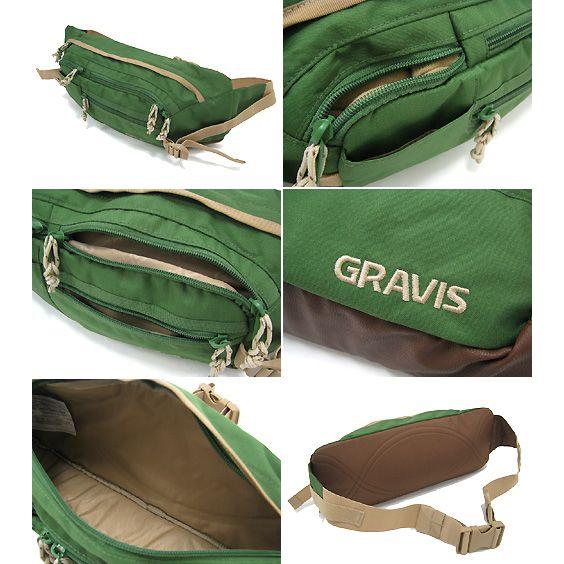 gravis（グラビス） シャトル バッグ グリーン/ブラウン メンズ
