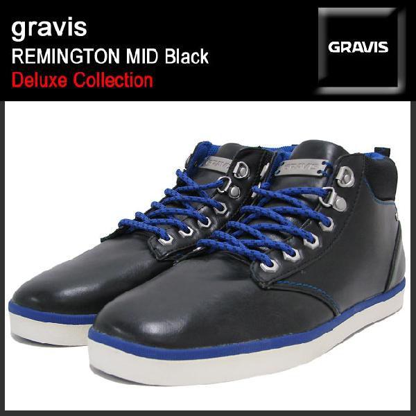 グラビス gravis レミントン ミッドカット Black デラックスコレクション メンズ(男性用)(gravis REMINGTON ...