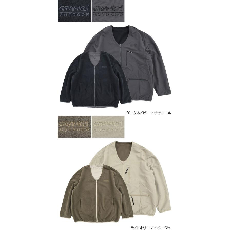 グラミチ ジャケット GRAMICCI メンズ リバーシブル フリース カーディガン ( Reversible Fleece Cardigan JKT フリースジャケット アウター G3FU-J031 )｜icefield｜11