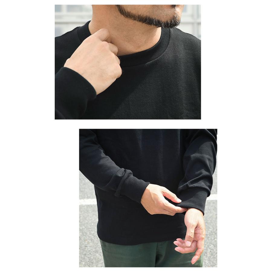 Hanes（ヘインズ） Tシャツ 長袖 メンズ レディース クロ ワン ピース