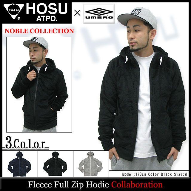 HOSU（ホス） Hosu×アンブロ ボア フリース フルジップフード コラボ 
