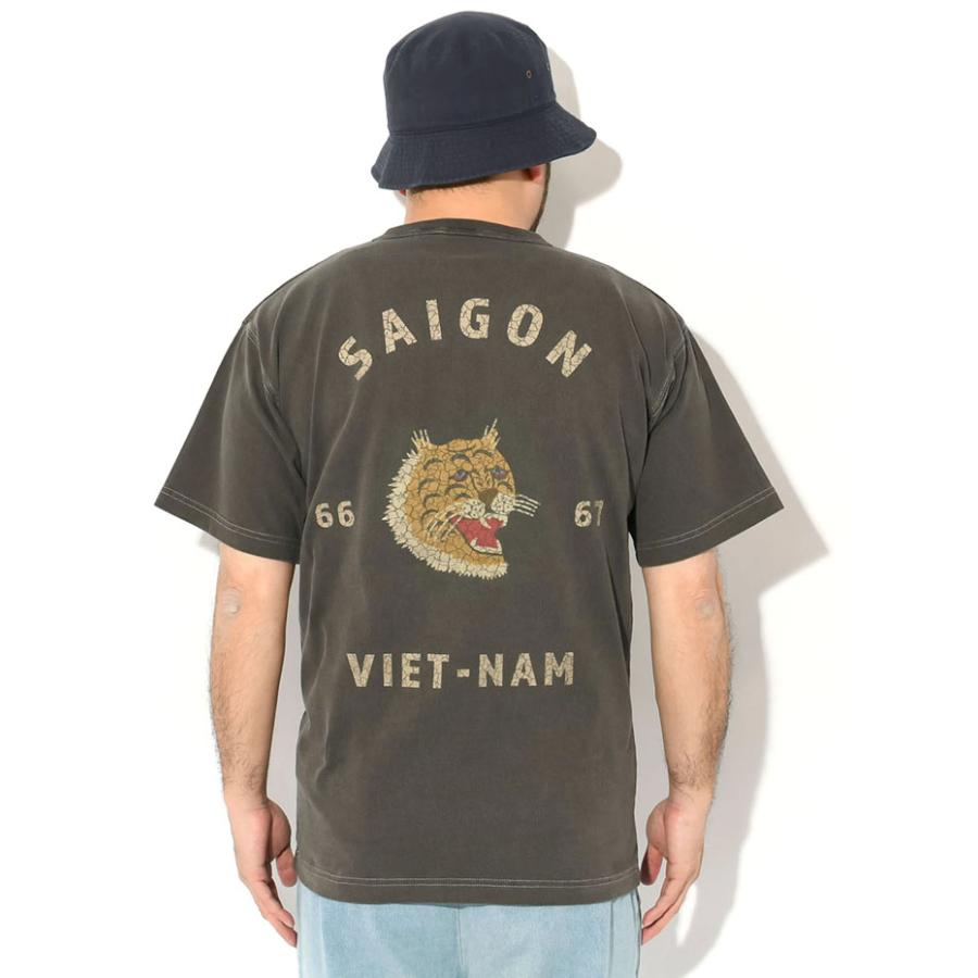 HOUSTON（ヒューストン） Tシャツ 半袖 メンズ タイガー ピグメント