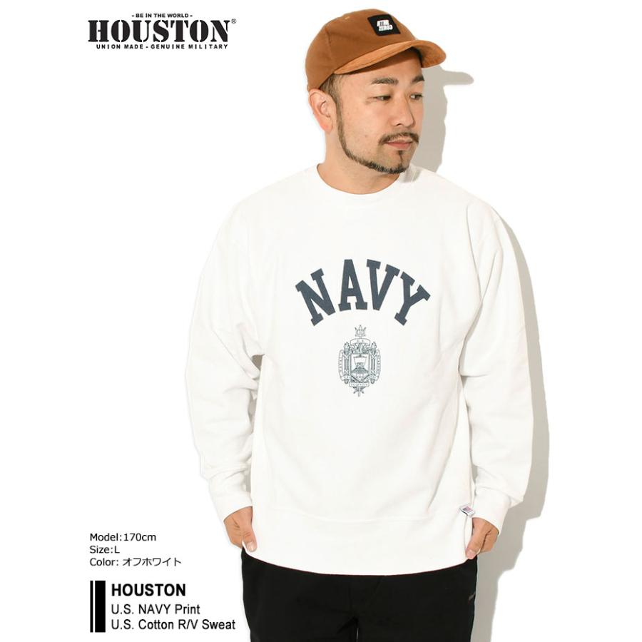 HOUSTON（ヒューストン） トレーナー メンズ U.S. NAVY プリント U.S.