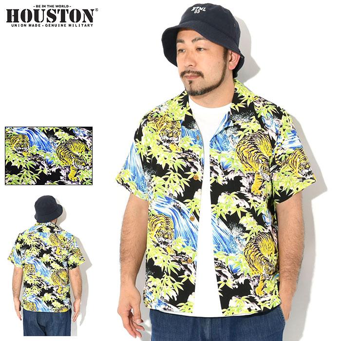 HOUSTON（ヒューストン） シャツ 半袖 メンズ タイガー アロハ ( Tiger