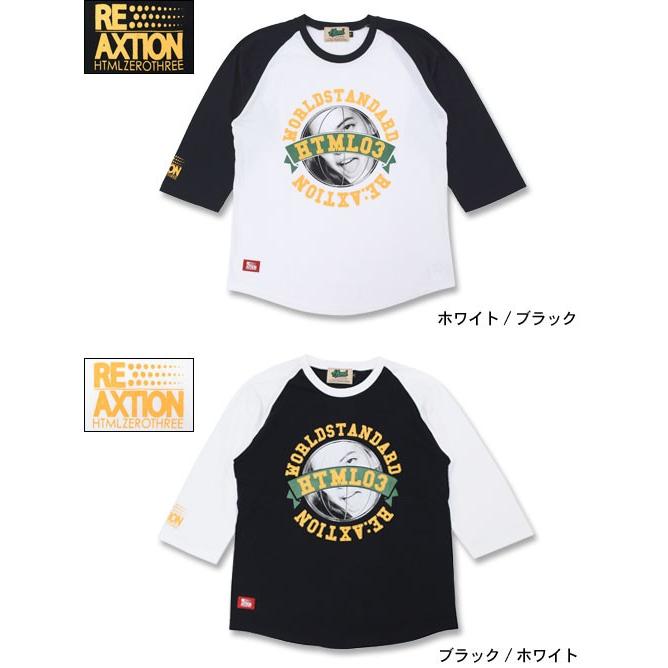 エイチティエムエル ゼロスリー HTML ZERO3 ラグラン 七分袖 メンズ ワールド リアクション(World Reaxtion 3/4 Raglan トップス) | HTML03 | 01