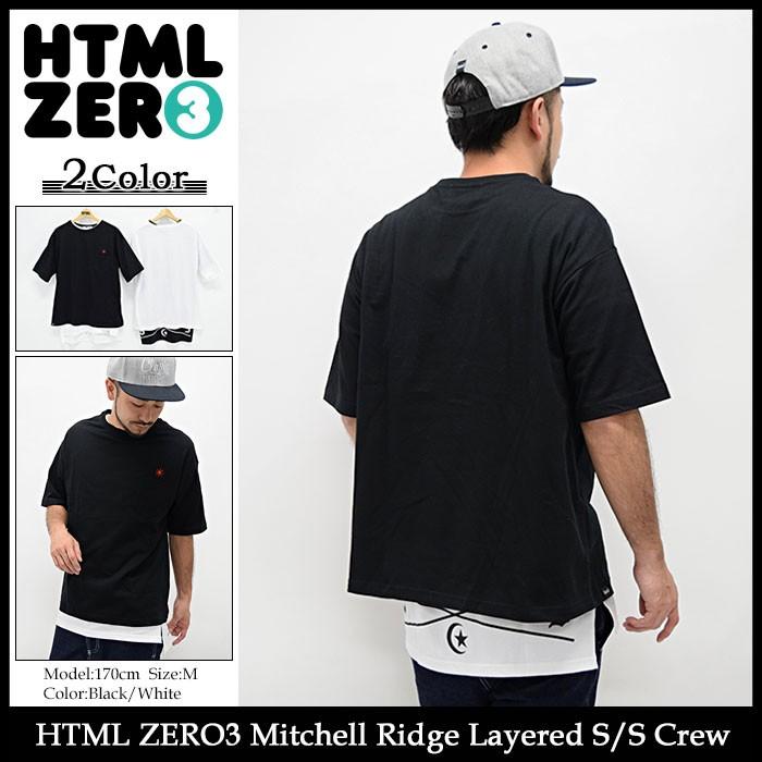 エイチティエムエル ゼロスリー HTML ZERO3 カットソー 半袖 メンズ ミッチェル リッジ レイヤード(Mitchell Ridge Layered S/S Crew)｜icefield
