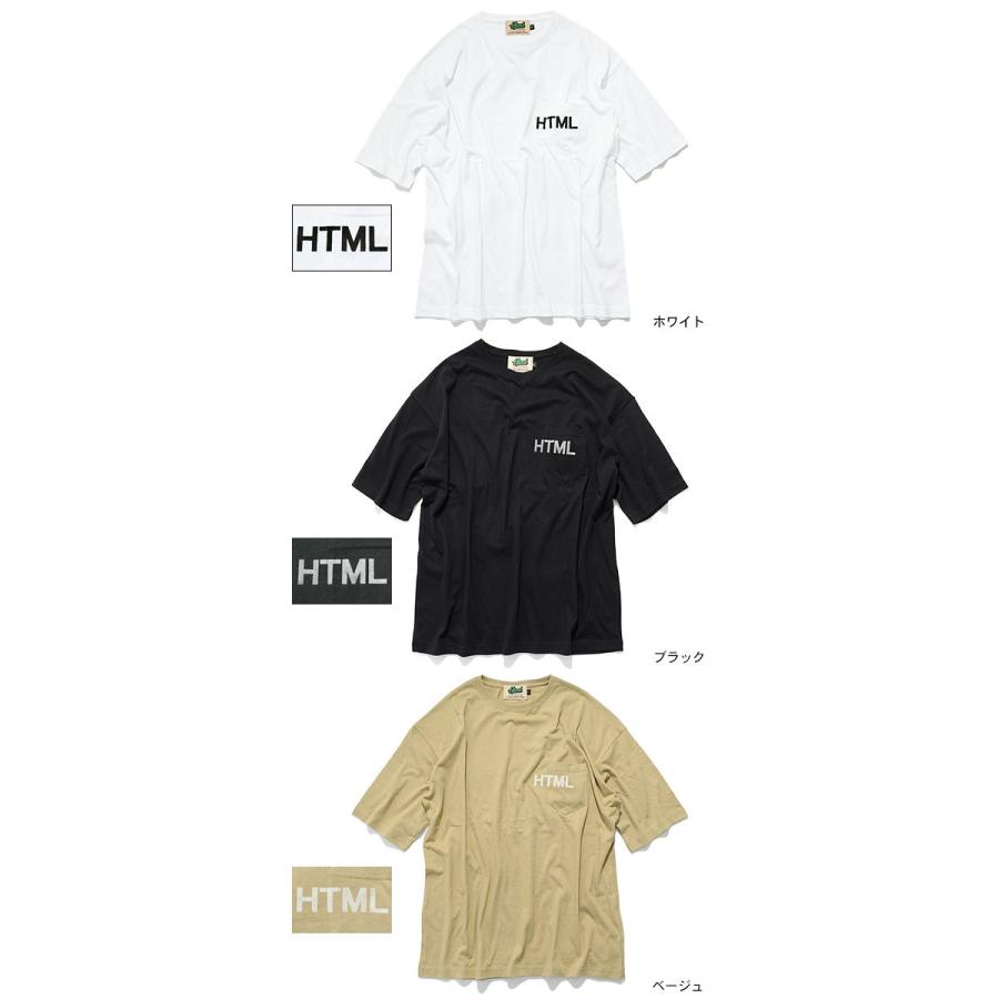 エイチティエムエル ゼロスリー カットソー 半袖 HTML ZERO3 メンズ レイジー ヘブン(Lazy Heaven S/S Crew ビッグシルエット HTML-CT214) | HTML03 | 01