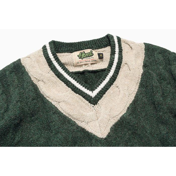 エイチティエムエル ゼロスリー セーター HTML ZERO3 メンズ スチューデント チルデン ニット(Student Chiruden Knit Sweater HTML-CT232) | HTML03 | 16