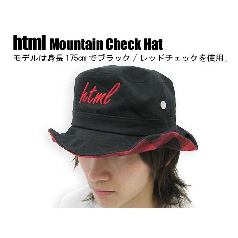 html(エイチ・ティー・エム・エル) Mountain Check Hat | HTML03