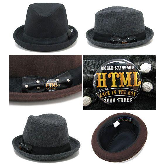 エイチ・ティー・エム・エル html ブラッディー ドット リボン フェルト ハット(HTML Bloody Dot Ribbon Felt Hat) | HTML03 | 02